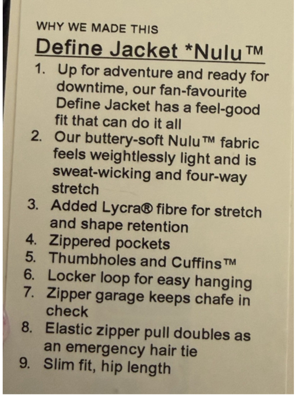 LULULEMON DEFINE JACKET NULU MEADOW HAZE GRAY MULTI SIZE 6 - Picture 3 of 6